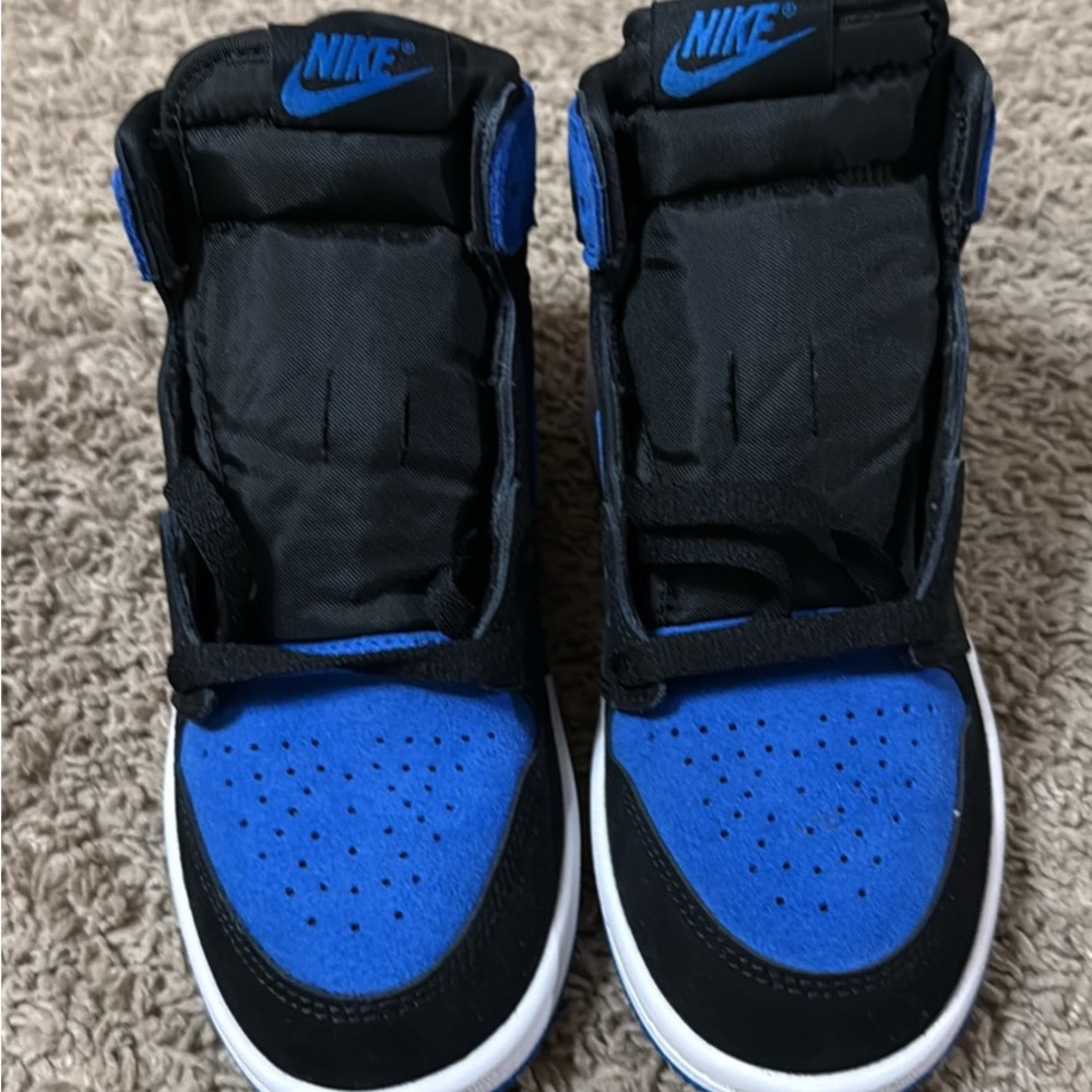 Jordan Kids Black and Blue Sneakers